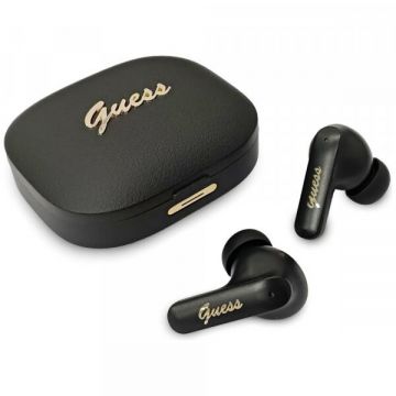Guess Handsfree Bluetooth Guess Script Metal Logo, TWS, Negru