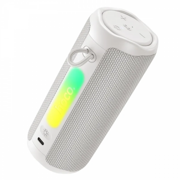 HOCO Boxa Portabila Bluetooth HOCO HC50, 8W, TWS, RGB, Waterproof, Alba