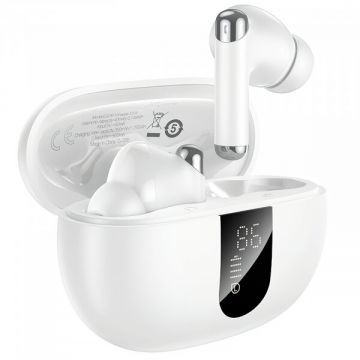 HOCO Handsfree Bluetooth HOCO EQ26, TWS, ANC, Alb