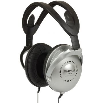 Koss Casti Koss UR18, Over-Ear, Cu fir, 32 Ohmi, 25-15000 Hz, Argintiu