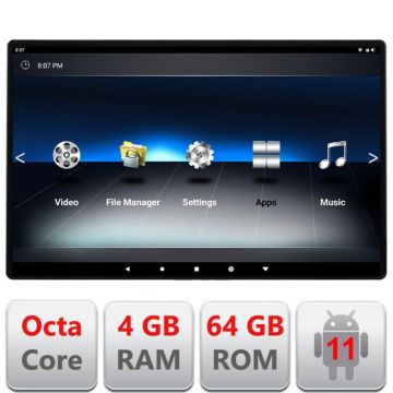 Monitor 10.1   Android 11 pentru tetiera Ecran IPS tactil HD Video Music TV Player Intrare HDMI WiFi