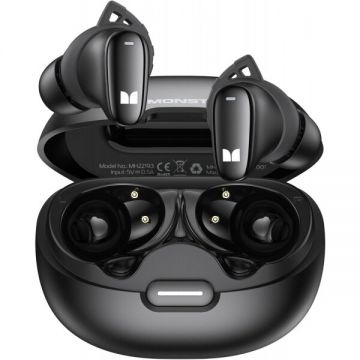 MONSTER Handsfree Bluetooth Monster N-Lite 206, TWS, Negru