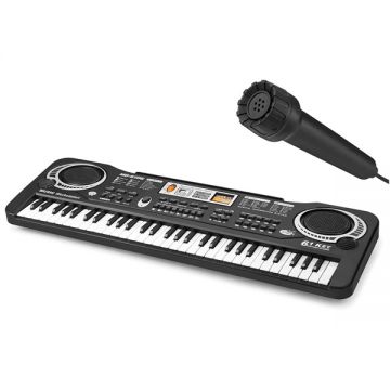 Orga electronica copii, 61 clape,instrument multifunctional, microfon inclus