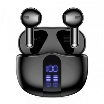 Tech-Protect Handsfree Bluetooth Tech-Protect Ultraboost Core G2, TWS, Negru