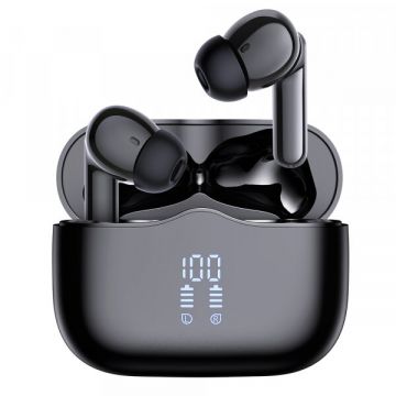 techsuit Handsfree Bluetooth Techsuit CW2 VelarX One, TWS, ANC, Negru