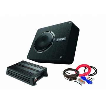 Pachet Subwoofer AUDISON APBX 8 DS + Amplificator Hertz D POWER 1 + kit de cabluri complet