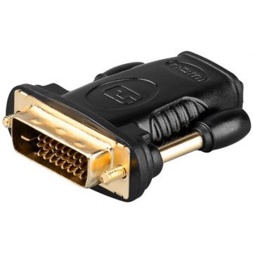 Adaptor Goobay, HDMI 19 pini mama, DVI-D 24+1 pini tata, Negru