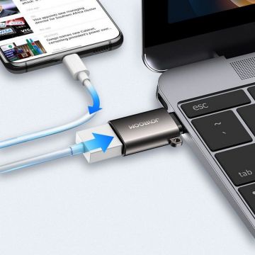 Adaptor Joyroom S-H151, USB-C tata - USB mama, Negru