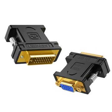 Adaptor video UGREEN 20122 DVI tata - VGA mama, 1080p, Negru