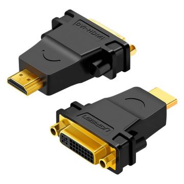 Adaptor video UGREEN 20123 HDMI tata - DVI mama, HDMI 1.4, Negru