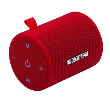 Boxa bluetooth V-Tac, 5 W, 1500 mAh, radio FM, microfon, Rosu