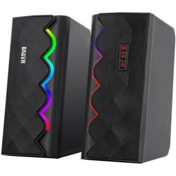 Boxe Marvo SG-269, 2.0, Jack 3.5 mm, Bluetooth, iluminare RGB (negru) Boxe Marvo SG-269, 2.0, Jack 3.5 mm, Bluetooth, iluminare RGB (negru)