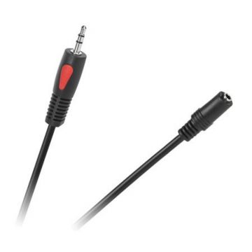 Cablu audio Cabletech, jack stereo 3.5 mama - jack stereo 3.5 mm tata, 15 m, Negru