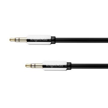 Cablu audio Kruger&Matz 2 x jack stereo 3.5 mm tata, 1.5 m