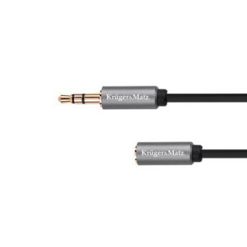 Cablu audio Kruger&Matz 2 x jack stereo 3.5 mm tata/mama, 3 m