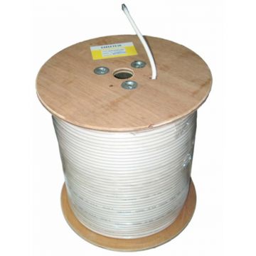 Cablu coaxial Cabletech, miez de cupru, ecran aluminiu, tambur 305 m