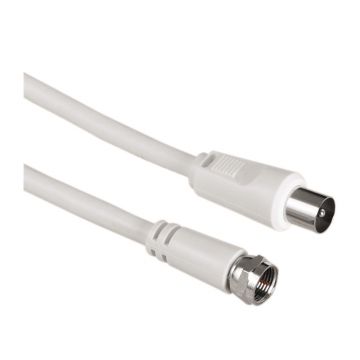 Cablu conexiune SAT Hama, mufa F, 75 dB, 3 m