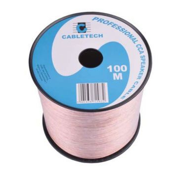 Cablu difuzor Cabletech, CCA, 0.2 mm, rola 100 m, transparent