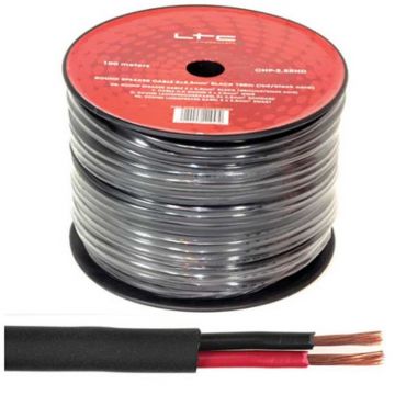 Cablu difuzor rotund, 2 x 2.5 mm, 100 m, Negru