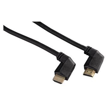 Cablu HDMI Hama, 90 grade, Ethernet, gold-plated, 1.5 m