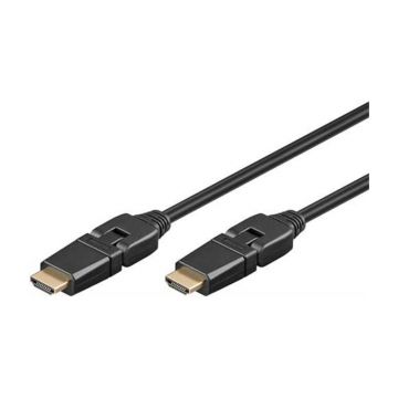 Cablu HDMI HiSpeed Goobay, ethernet, 3 m, Negru