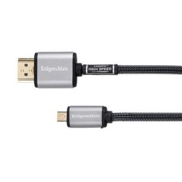 Cablu Kruger&Matz HDMI A - HDMI D, 1.8 m, Negru