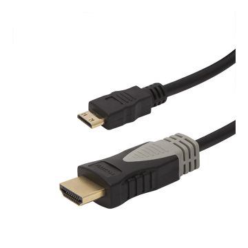 Cablu mini HDMI Carguard, 30 AWG, 3 m, Negru/Gri