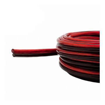 Cablu pentru difuzor Carguard, 2 x 0.5 mm2, 15 m, Rosu/Negru