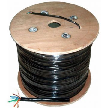 Cablu UTP Cabletech, CAT5E cupru cu gel negru, rola 305 m