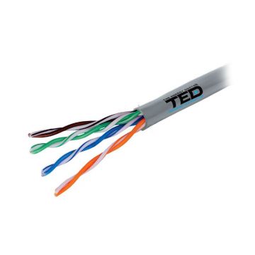 Cablu UTP Ted Electric, 0.5 mm, 305 m, categoria 5