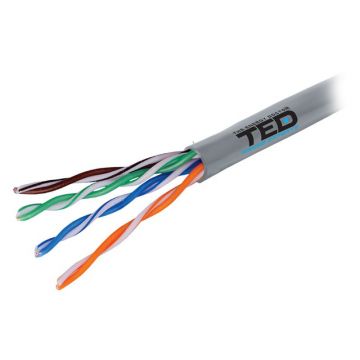 Cablu UTP Ted Electric, categoria 5, cupru, 0.5 mm, 305 m