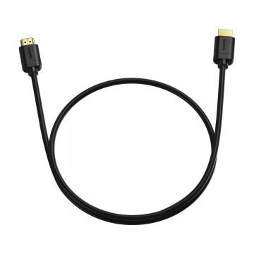 Cablu video Baseus HDMI tata - HDMI tata, 4K, 60Hz, 3D, HDR, 18Gbps, 1m, Negru