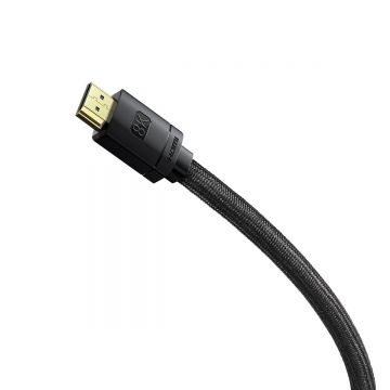 Cablu video Baseus High Definition, HDMI 2.1 tata - HDMI 2.1 tata, 8K, 60Hz, 48Gbps, 3D, HDR, 3m, Negru
