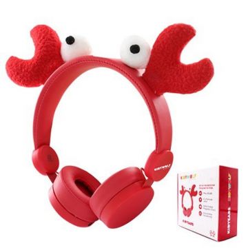 Casti audio Fashion Kids, mufa jack 3.5 mm, banda reglabila, model crab