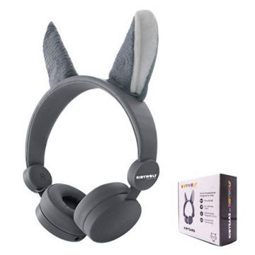 Casti audio Fashion Kids, mufa jack 3.5 mm, banda reglabila, model lupisor