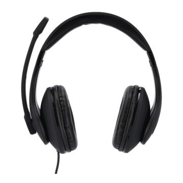 Casti cu microfon Hama, mufa USB-A, banda reglabila, telecomanda inclusa, Negru Casti cu microfon Hama, mufa USB-A, banda reglabila, telecomanda inclusa, Negru