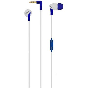 Casti pentru telefon Fusion Damasc Maxell, jack, 3.5 mm, microfon integrat, Alb/Albastru