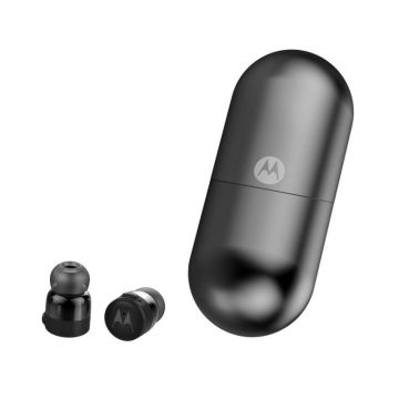 Casti wireless Verve Buds 400 Compact True Motorola, bluetooth 5.0, waterproof, microfon incorporat, Negru