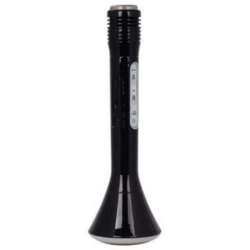 Microfon tip difuzor BT/MSD, 5 W, acumulator 2 Ah, efect schimbare voce, Negru