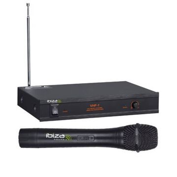 Microfon wireless Ibiza VHF1B, frecventa 203.5MHZ, putere 10 mW