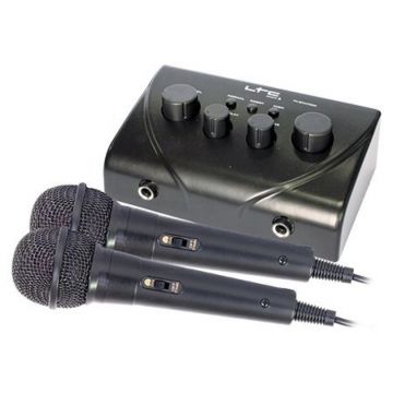 Mixer LTC pentru Karaoke, 2 microfoane cu fir, control ton si si ecou