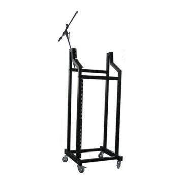 Rack mobil pentru montare amplificatoare/mixere, 19 inch, inaltime 146 cm, maxim 60 kg