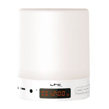 Radio LTC cu ceas si alarma, iluminat RGB, Bluetooth, acumulator