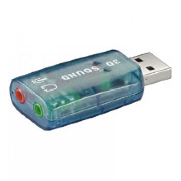 Adaptor sunet USB 2.0 A tata - 2 x 3.5 mm jack Goobay