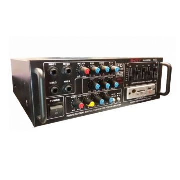 Amplificator boxe karaoke, 2 x 40 W, 4-16 Ohm, USB, card SD, antena radio