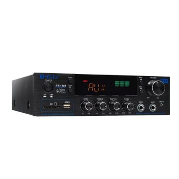 Amplificator profesional stereo Teli BT-1388, 20W, Bluetooth, 2 canale, telecomanda