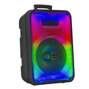 Boxa bluetooth portabila Ailiang J1204, USB, Radio FM, joc de lumin RGB, telecomanda, microfon inclus
