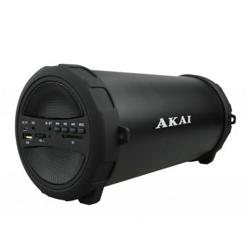 Boxa portabila Bluetooth Akai, 10 W, USB, 10 m, 1 x Aux, radio FM, 1500 mAh, acumulator