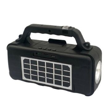 Boxa portabila cu panou solar CCLamp, Bluetooth, USB, radio FM, baterie integrata