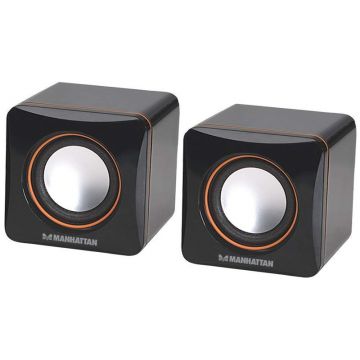 Boxe multimedia 2.0 Manhattan, USB, 2x3 W, negru